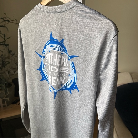 Southern Tide L/S Men’s Grey Activewear Graphic Tee Size S - Picture 8 of 13